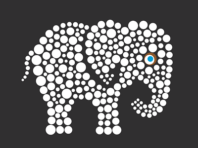 Elephant dots fun illustration