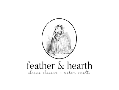 Feather and Hearth - mockup branding design illustration logo minimal typography