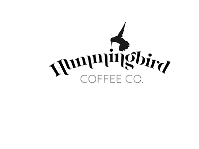 Hummingbird Coffee - mockup branding design flat illustrator logo minimal typography