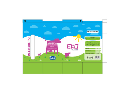 Eko Mleko Classic adobeillustrator packaging packaging design packaging mockup packagingdesign vectorart