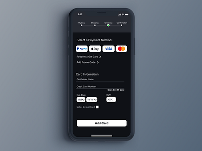 #DailyUI Day 02 - Credit Card Checkout