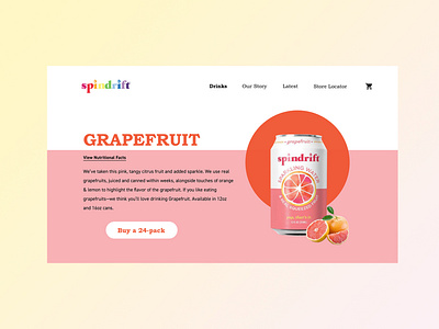 Spindrift Redesign design drinks redesign ui design webdesign