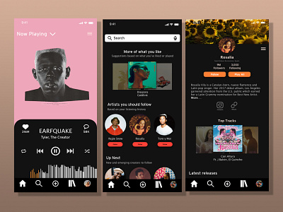 Soundcloud App Redesign app application ui design mobile app mobile ui music music player soundcloud ui ui design