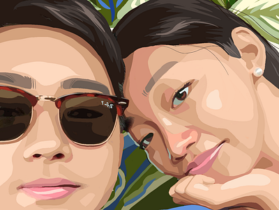 Post Hike boyfriend colorful art eyebrows eyes girl illustration illustration inspiration leaves plants popart portrait procreate procreateillustration raybans realistic selfie skin skintone summer sunglasses