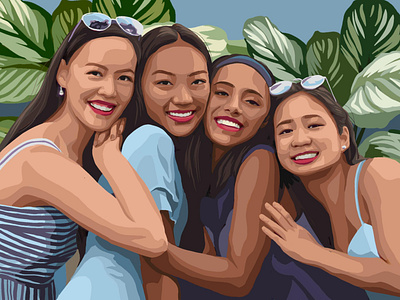 End of Summer 2020 colorful art femaleempowerment friendgroup friends girlgroup girls graphic illustration graphicdesign illustration popart portrait procreate summer vscoaesthetic women in design women in illustration womenempowerment