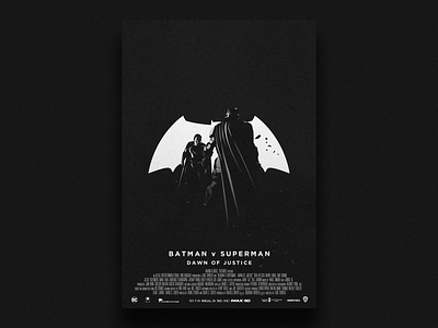 Batman v Superman minimalist movie poster batman batman logo batman v superman dawn of justice dc comics illustration man of steel minimalist movie poster movie poster negative space negative space logo poster shape silhouette superheroes superman superman logo the batman the dark knight zack snyder