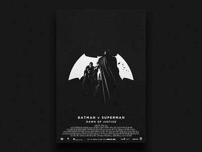 Batman v Superman minimalist movie poster