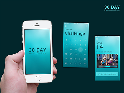 Mobile App Design android fitness iphone mobile app push up challenge ui ux ux design