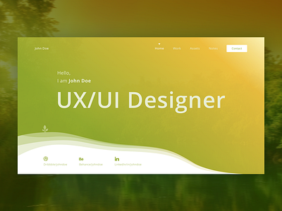 Designing Portfolio's Page design landing page portfolio product design ui ux web design