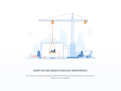 Under Maintenance Page illustration maintenance page under construction under maintenance user interface vector visual design