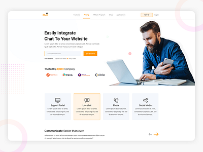 Chat Landing page