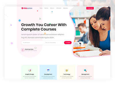 Education academy branding clean coaching college education elearning minimal online courses online education training tutorial ui university ux