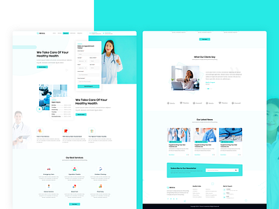 Medical appointment branding clean design doctor insurance landing page marketplace medical minimal modern photoshop ui ux