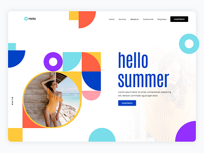 Hello branding clean design landing page minimal modern photoshop ui ux