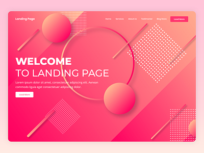 Landing Page clean design landing page minimal modern photoshop ui ux vector