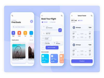 Flight Application branding clean design flight flight booking flight search flights illustration mobile mobile app mobile app design mobile design typography ui ux vector