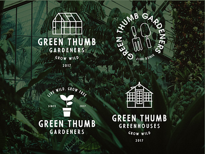 Gardening logo icons