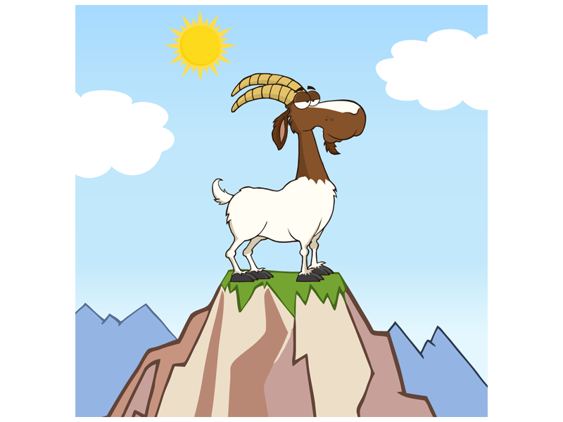 Boer Goat on Top of a Mountain by Hit Toon on Dribbble