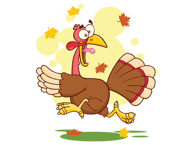 Turkey Escape Cartoon Mascot Character