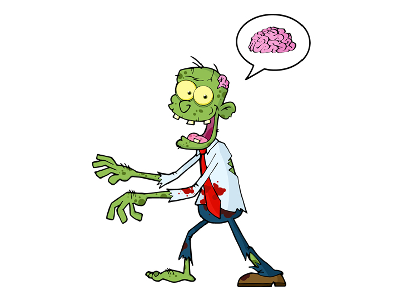 Cartoon Zombie Walking.