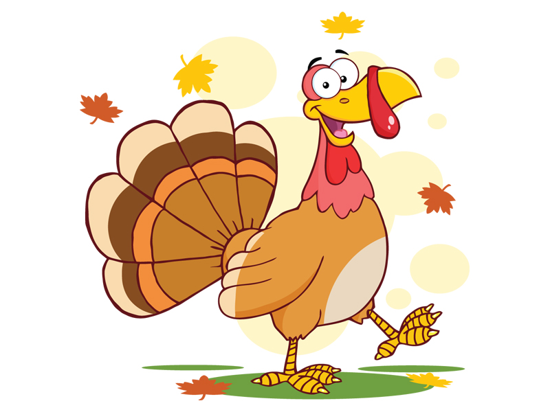 Happy Turkey Cartoon Character Walking by Hit Toon on Dribbble