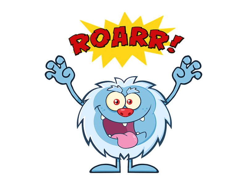 Scary Yeti Cartoon Mascot Character by Hit Toon on Dribbble