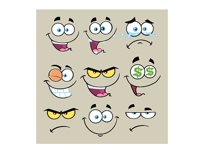 Funny Face 1 cartoon character emoji emoticon face funny joke mascot
