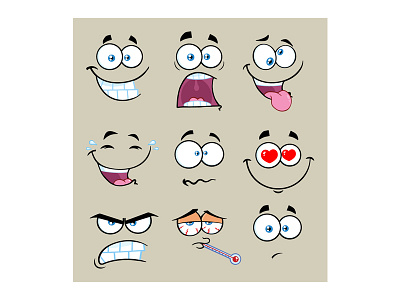 Funny Face 2 cartoon character emoji emoticon face funny joke mascot smiley
