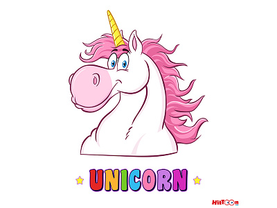 Unicorn head 🦄🏰🌈 animal branding cartoon character design fairy fairytale graphic graphics hittoon horse illustration magic mascot pony unicorn vector