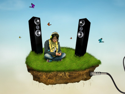 D&AD - BBC Widgets bbc concept dad illustration island music