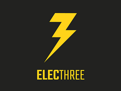 Electhree Logo electric electric logodesign logo power superpowers three