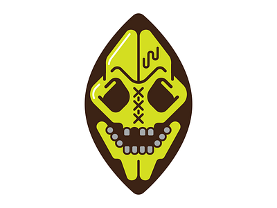 Skully football icon mutant skull slime sports