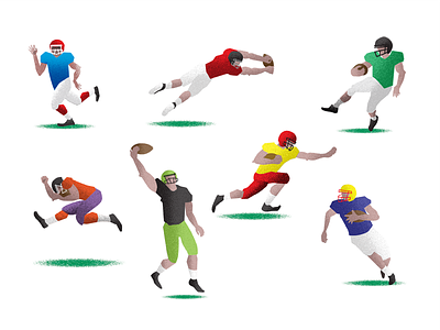 American Gridiron characters figures figurines football motion sports
