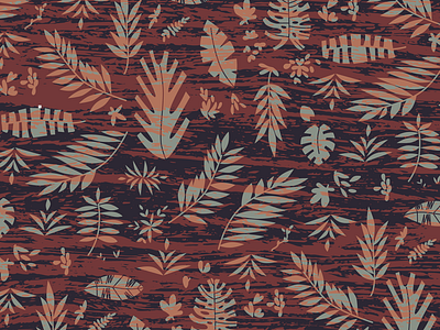 Tiki Pattern 2 foliage hawaii line mid century palm pattern shape tiki