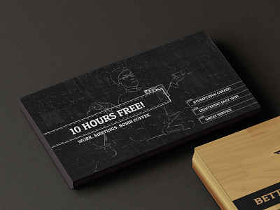 Workshop Card Coffee side business card cafe illustration