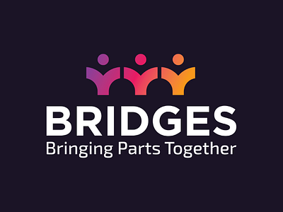 Bridges logo bold branding bridges business colorful company design gradient logo modern pr