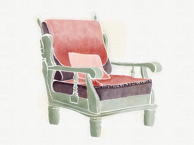 Still Life (1/4) calm couch everyday art procreate simple sofa still life stilllife watercolor art watercolor illustration watermeloncolors