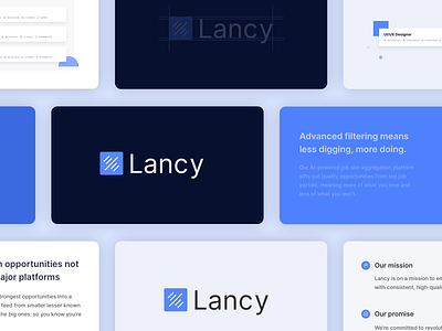Brand Identity | Lancy (SaaS) aesthetic brand brand design branding branding and identity branding concept color palette color theory graphic design logo logotype