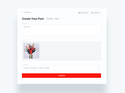 Create Post Window | Small Biz Brands Interface aesthetic brand interface interfaces red saas social media software software design ui ui ux ui design uidesign uiux ux ux design uxdesign