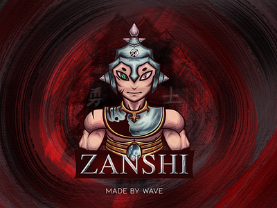 Zhánshi, the chinese warrior looking fiercely.