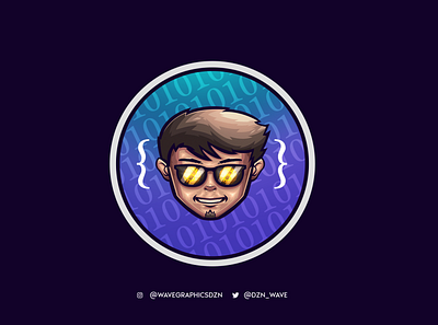 Tech Guy bitcoin cool crypto design glasses illustration mascot character mascot logo tech