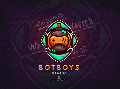 BotBoys Gaming - Mascot Logo cool design e sports esports illustration logo mascot character mascot logo