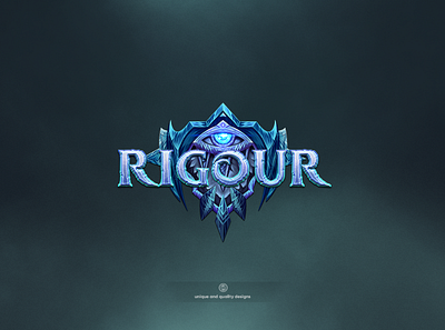 Rigour - Fantasy Game Logo branding drawn fantasy game gameart gaming logo mobile painted
