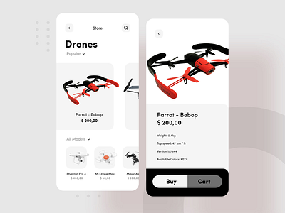 Drone App android app branding design drone drones logo material design mobile motion redesign ui ux vector