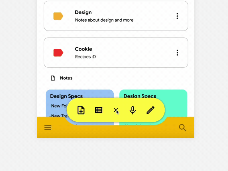 Google Keep Redesign android google invision studio keep material design pixel play store redesign