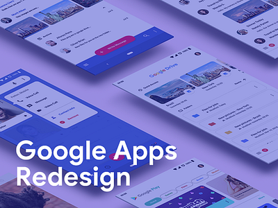 Google Apps Redesign android google illustration material design redesign ui ux