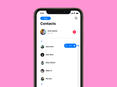 iOS Contacts Redesign