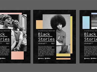 Black Stories black history month black power mixtape black stories branding civil rights movement film series freedom riders gradient monotype movie poster movies poster design