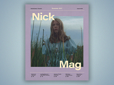 Nick Mag Issue #010 - Summer 2017 art house theatre badlands cover films grid layout magazine minimal movies print design road trip swiss