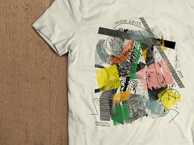 Just Another Band Tee? branding design dtg festival hand drawn hand drawn text overlay shapes shirt design texture